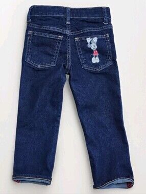 NWOT babyGap x Disney Mickey Mouse Slim Jeans 3T Dark Wash 1969 Denim